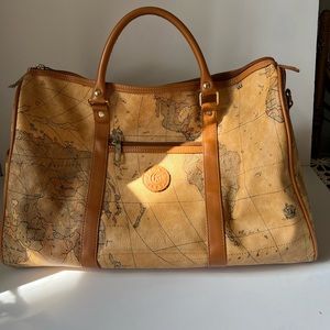Vintage World Map Weekender Duffle Bag